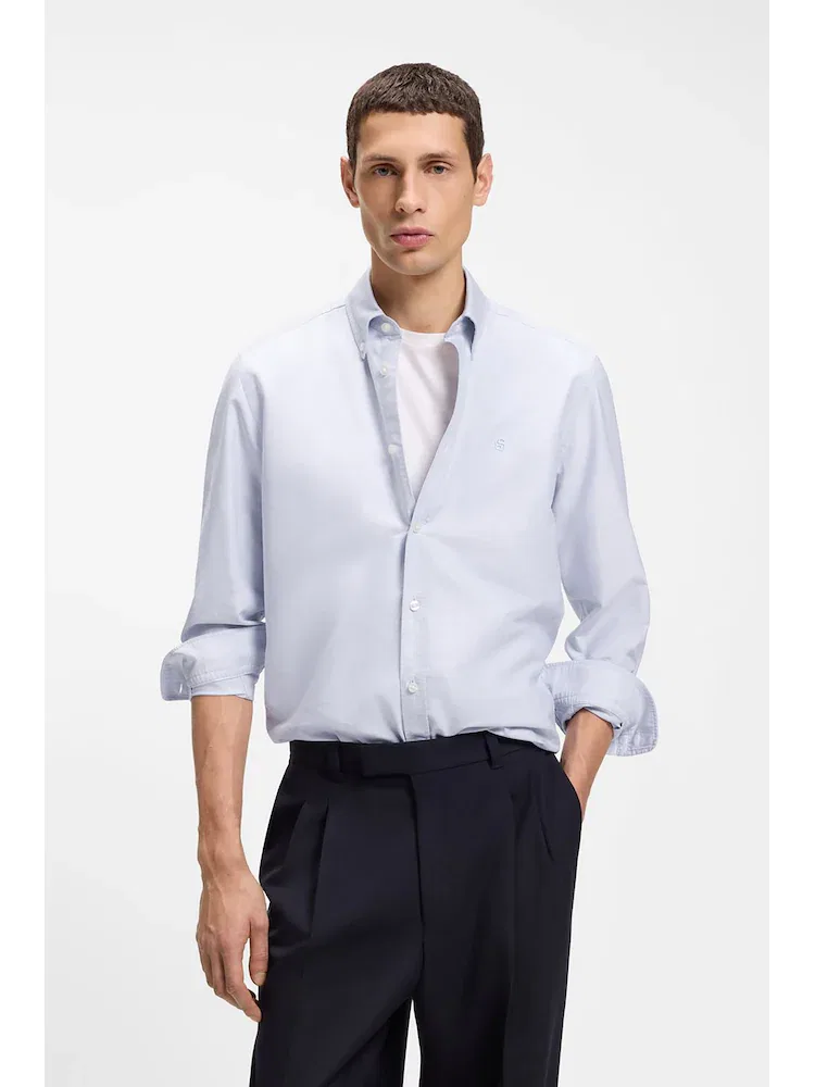Рубашка с длинным рукавом Oxford Cotton BOSS, Sky Blue