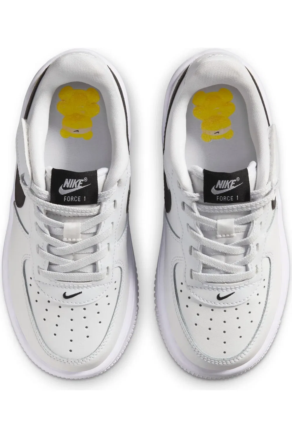 Детские кроссовки баскетбольные с эластичными шнурками Force 1 Low EasyOn Nike, белый/черный — фото 4
