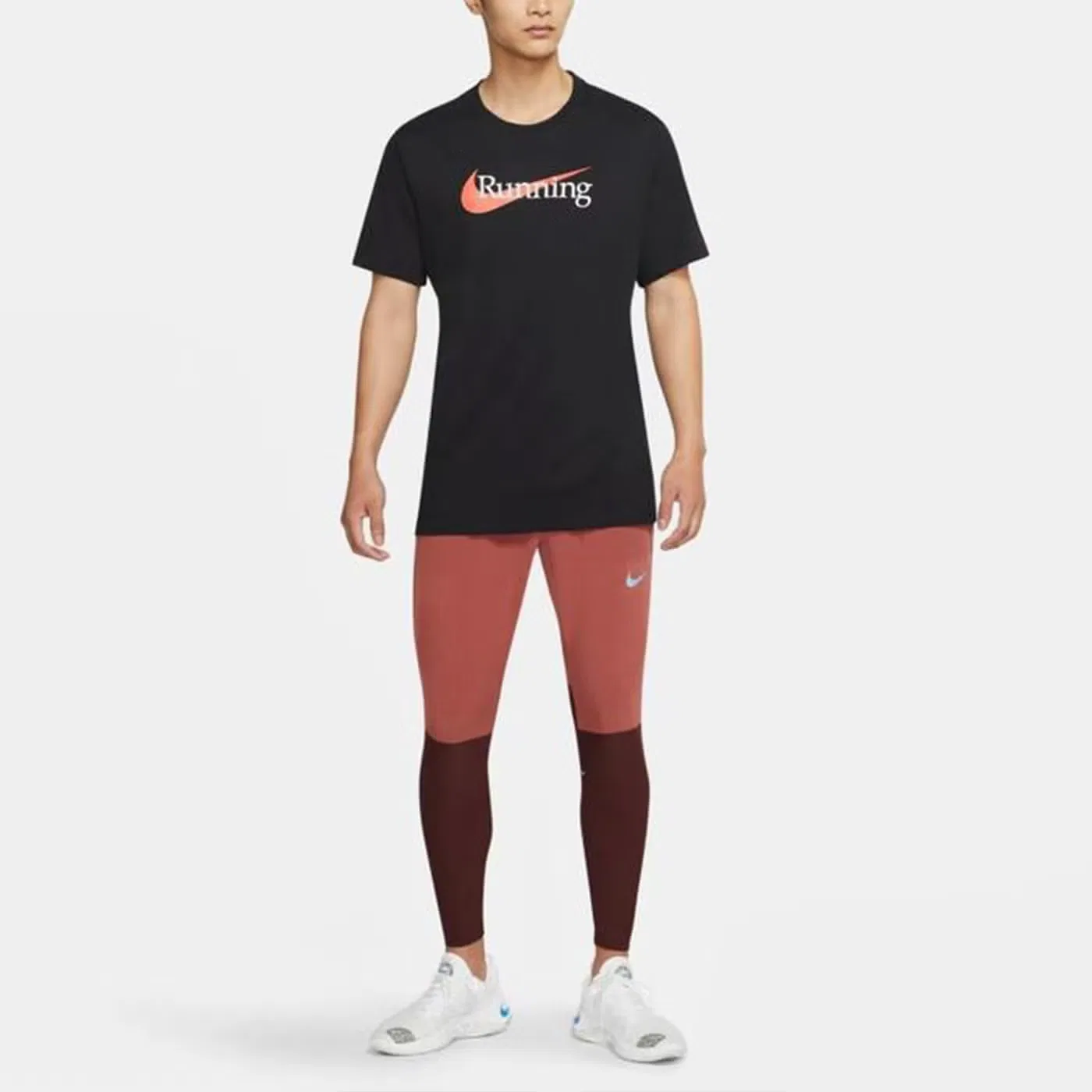 Футболка спортивная с принтом логотипа Nike, черный — фото 3