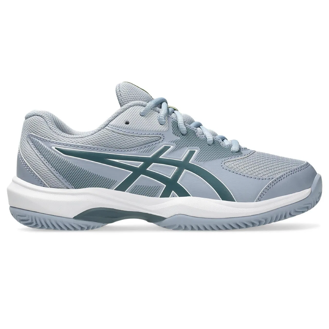 Детские кроссовки для мальчиков и девочек с открытым верхом Gel-Game GS ASICS, Grey Blue Ironclad — фото 3