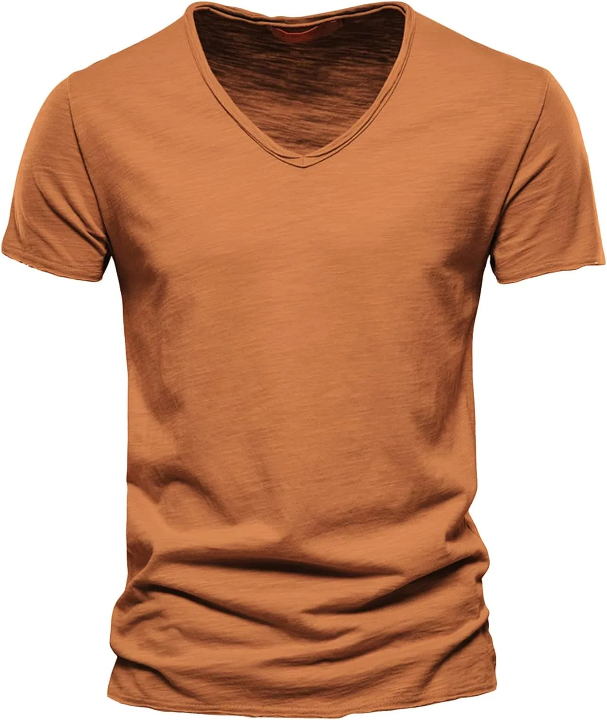 Мужская облегающая футболка-поло Henley Slim Fit, Brown