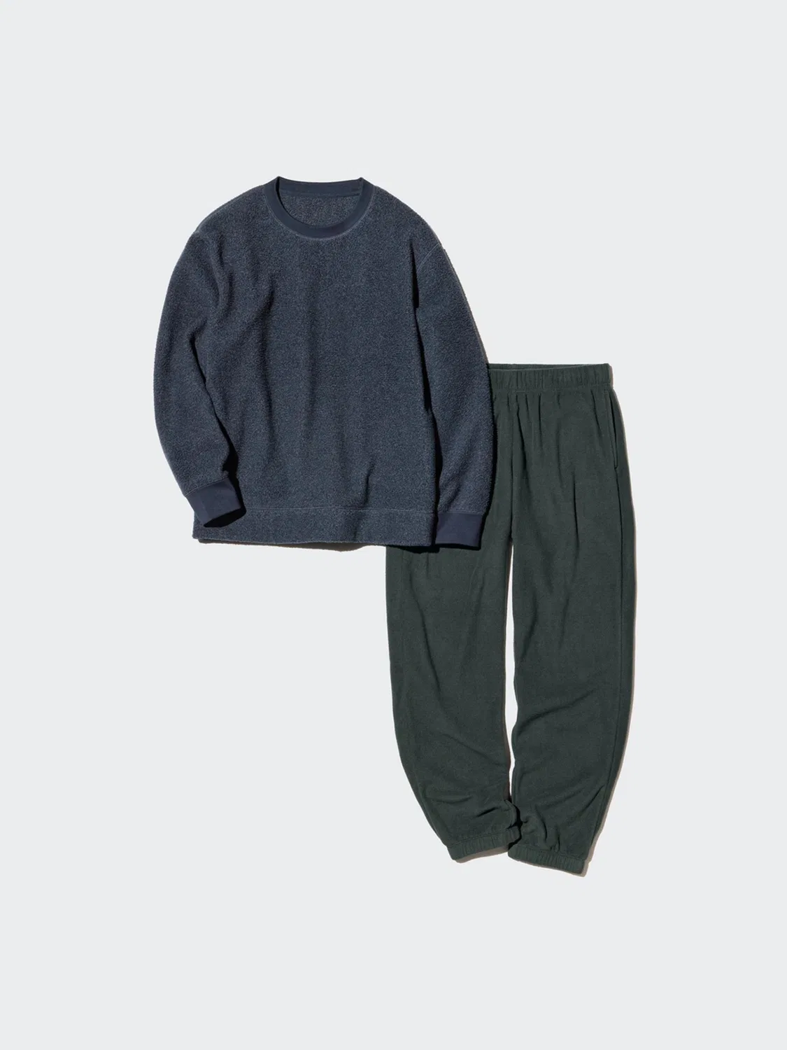 Комплект мужской из флиса с длинным рукавом Uniqlo, черный — фото 2