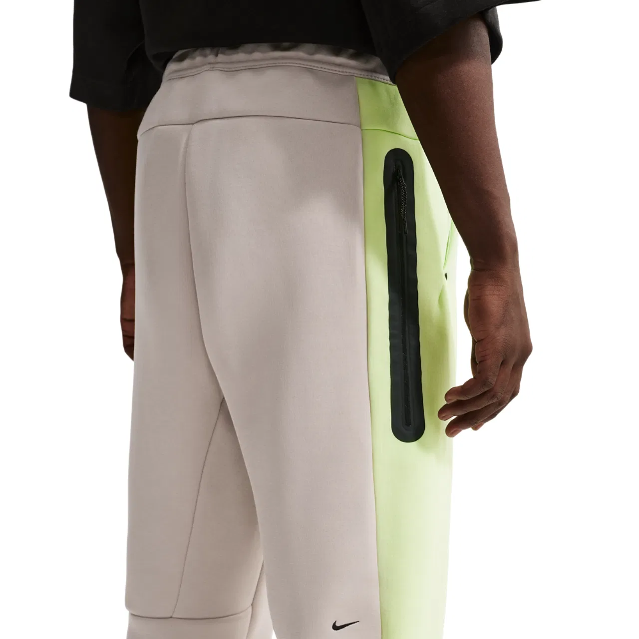 Мужские брюки Tech Fleece Pro Cb Open Hem Nike, серый/зеленый — фото 4