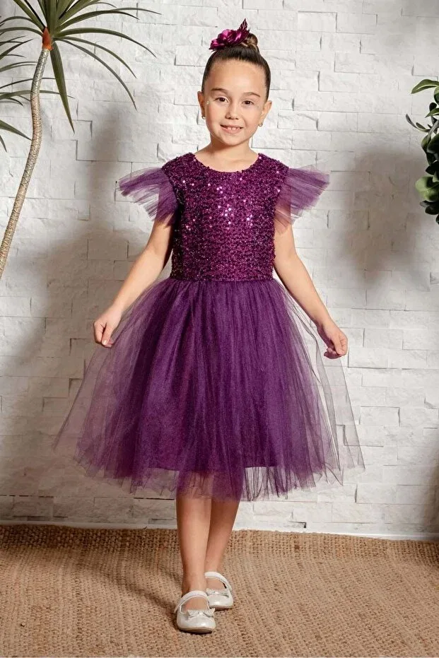Детское платье для девочек из тюля с пайетками Mnk Baby&Kids, Murdum