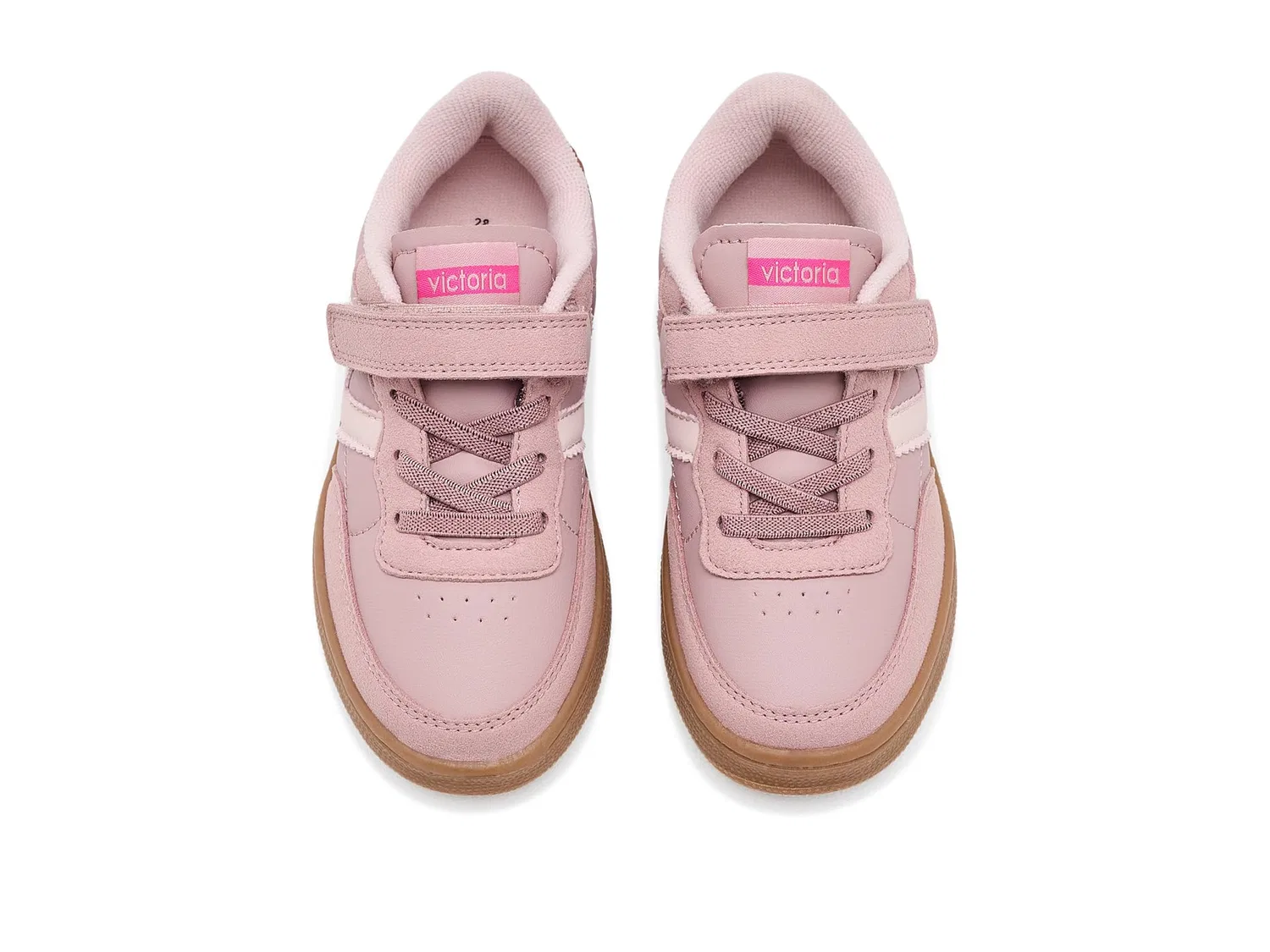 Кроссовки Oslo Leather Effect & Contract (для малышей, маленьких и больших детей) Victoria Kids, Nude — фото 3