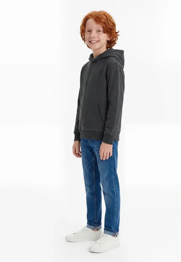 Худи свободного кроя Kids fluffy hoody Urban Classics, Charcoal