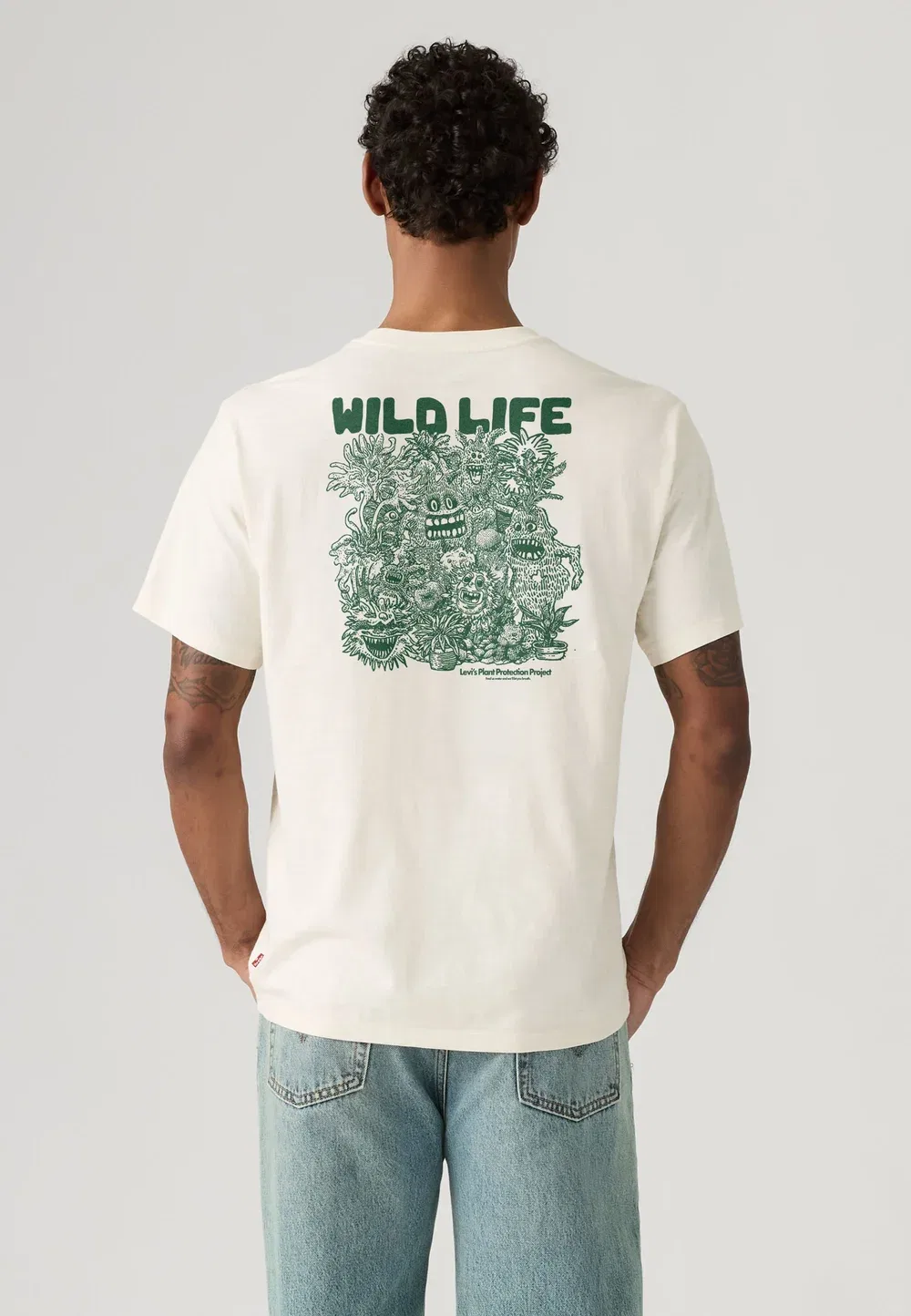 Футболка свободного кроя с принтом Levi'S, Natural Habitat Egret Body Wild Life Back Graphic — фото 3