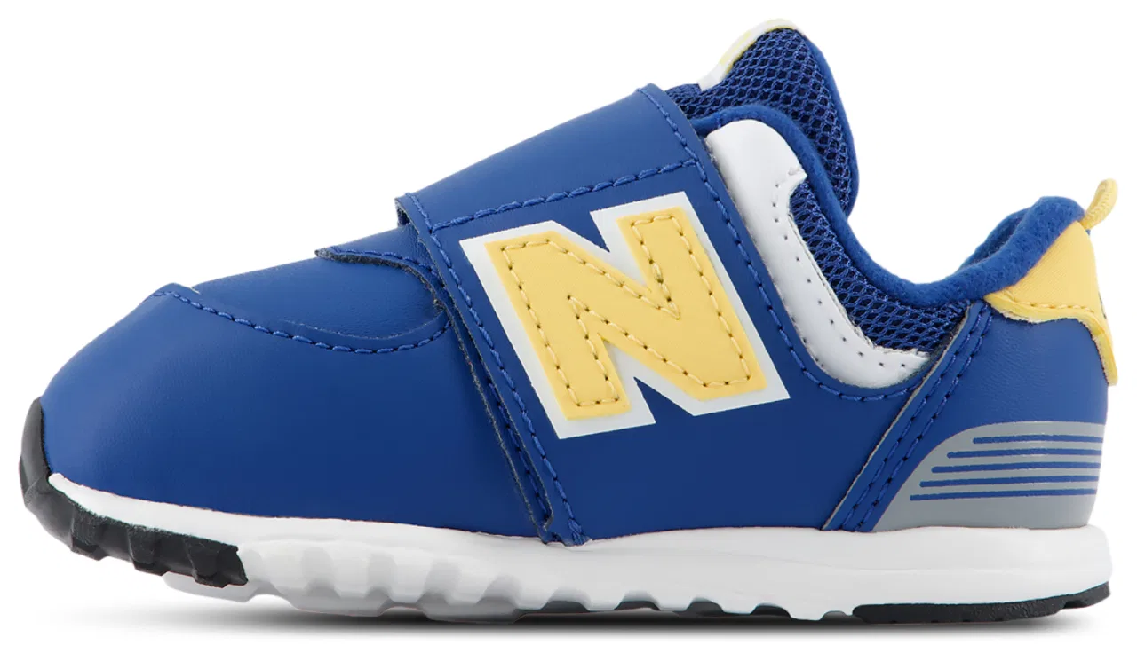 Детские кроссовки для мальчиков на липучках 574 NEW-B New Balance, Clementine/Atlantic Blue — фото 2