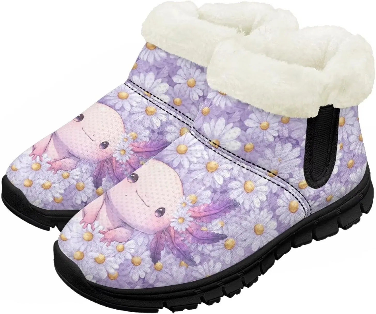 Детские зимние сапоги на меху Suhoaziia, Axolotl Daisy Flower