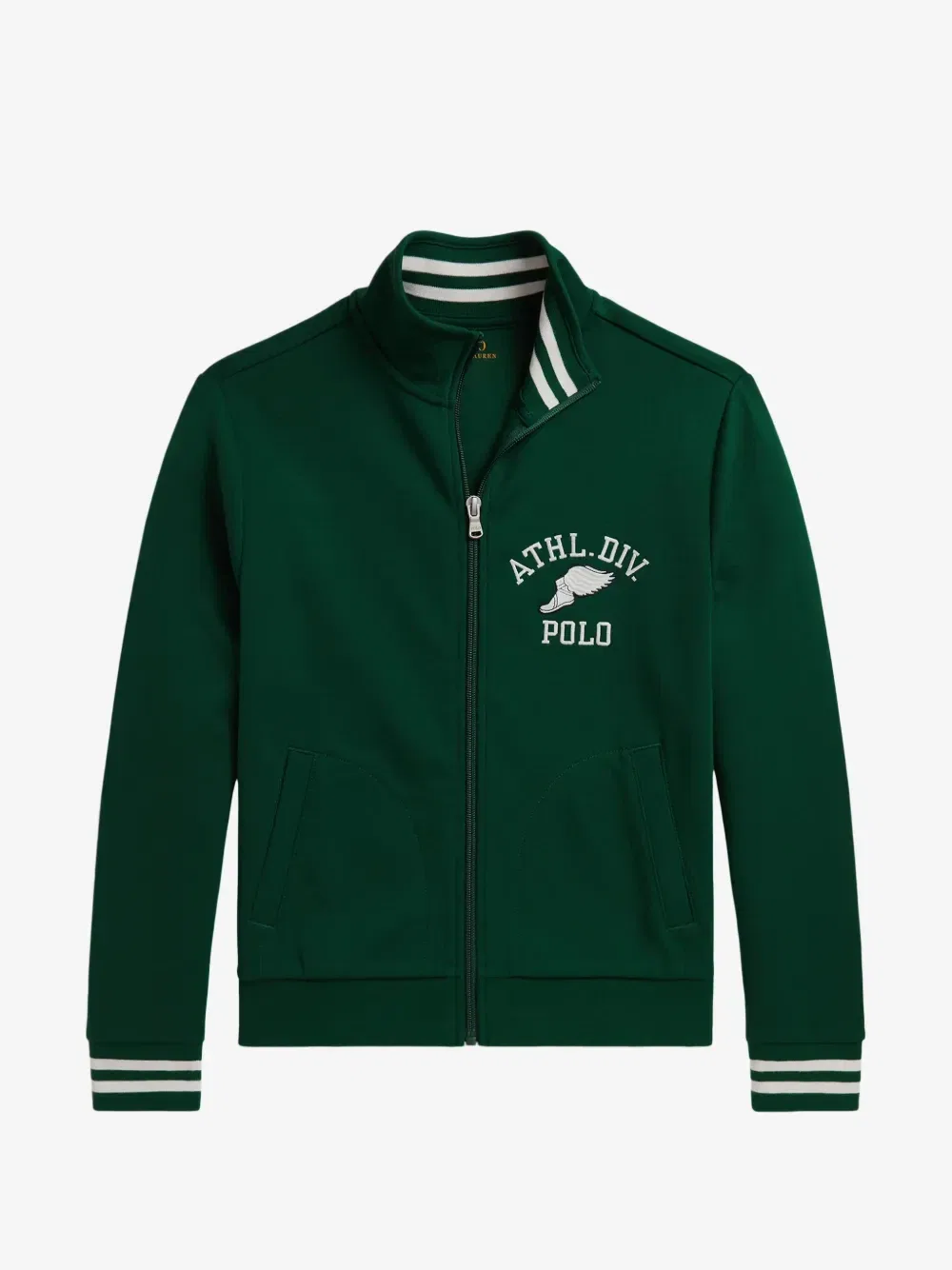 Толстовка с отделкой в полоску POLO RALPH LAUREN KIDS, зеленый