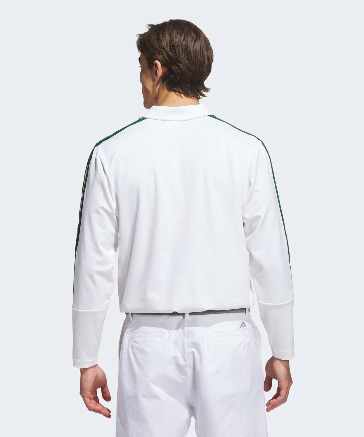 Мужская длиннорукавная футболка с принтом 3-Stripes Adidas, Белая — фото 2