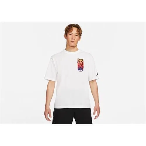 Мужская футболка с принтом Jordan Zion Dri-FIT Nike, Weiß