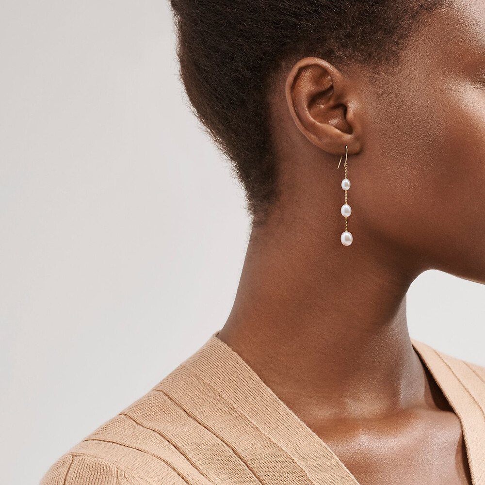 Серьги Tiffany & Co. Elsa Peretti Pearls by the Yard, золото — фото 4