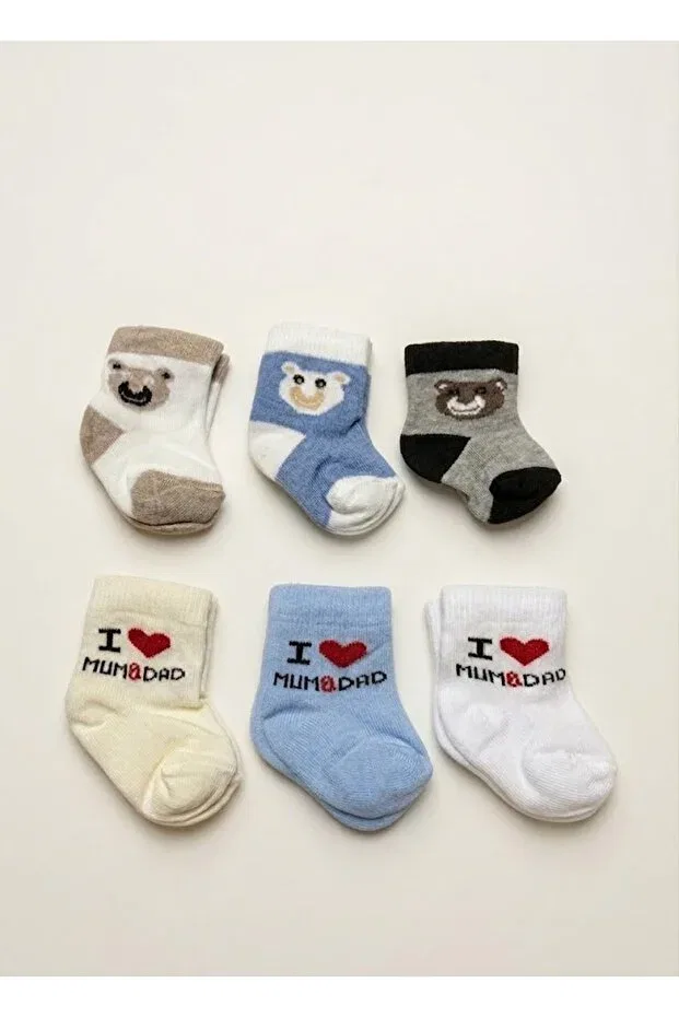 Детский набор носков для новорожденных хлопковый Basics Senihan, 0 - 12 Months — фото 2