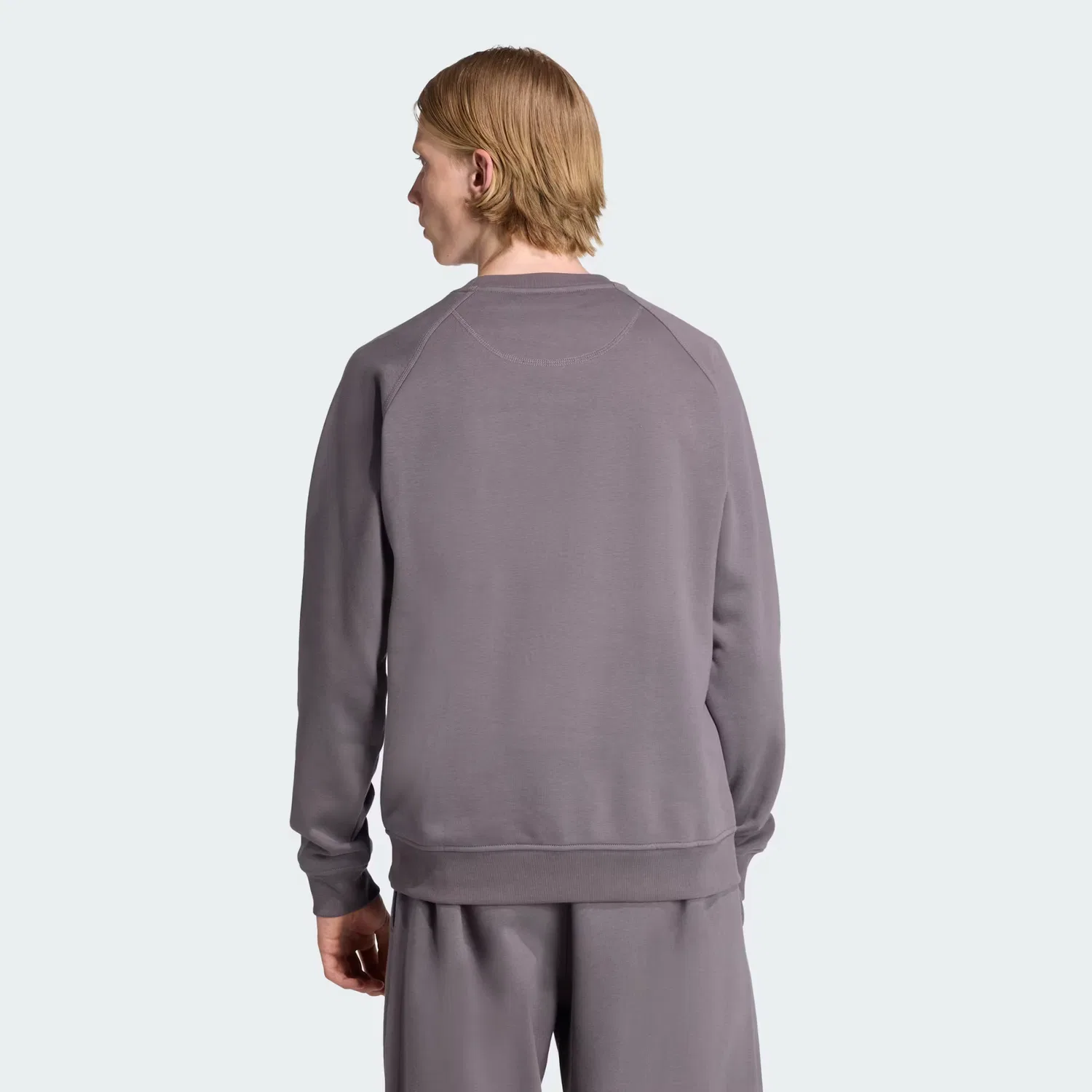 Мужской свитшот на флисе Trefoil Essentials Crew Adidas Originals, серый — фото 2