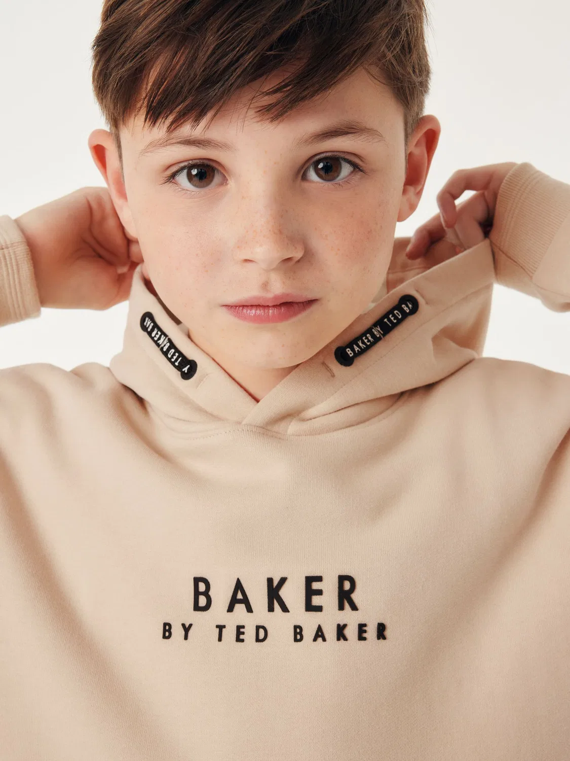 Худи, свободная посадка Baker by Ted Baker, Stone — фото 4