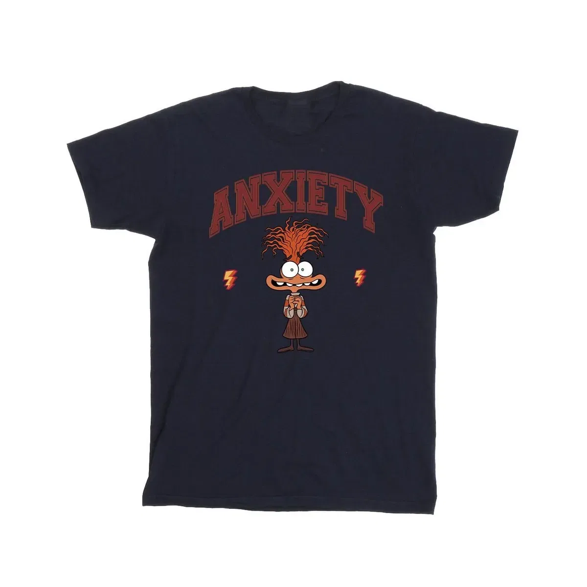 Детская футболка с принтом Anxiety Collegiate Inside Out, Navy