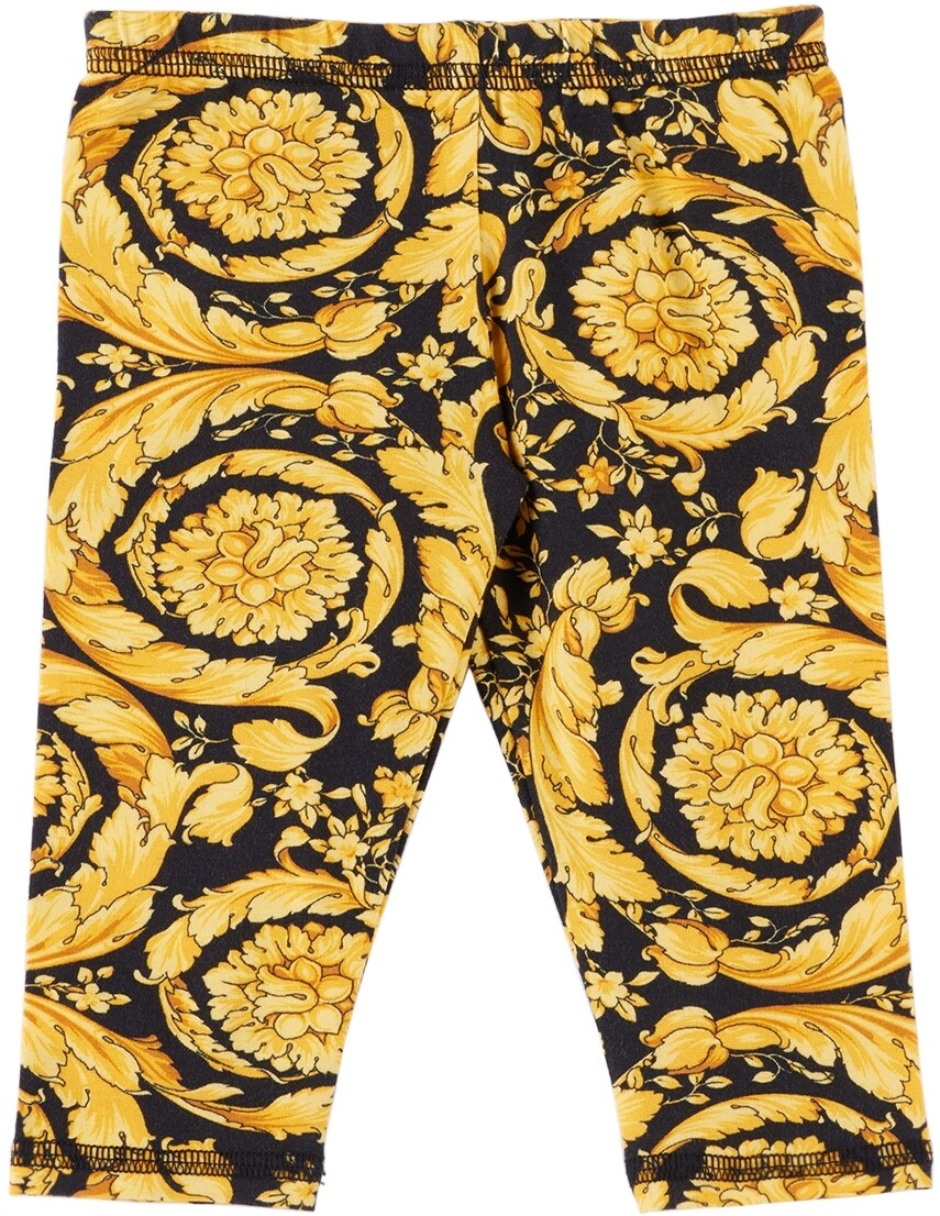

Детские черные леггинсы Barocco Versace, Черный, Детские черные леггинсы Barocco Versace