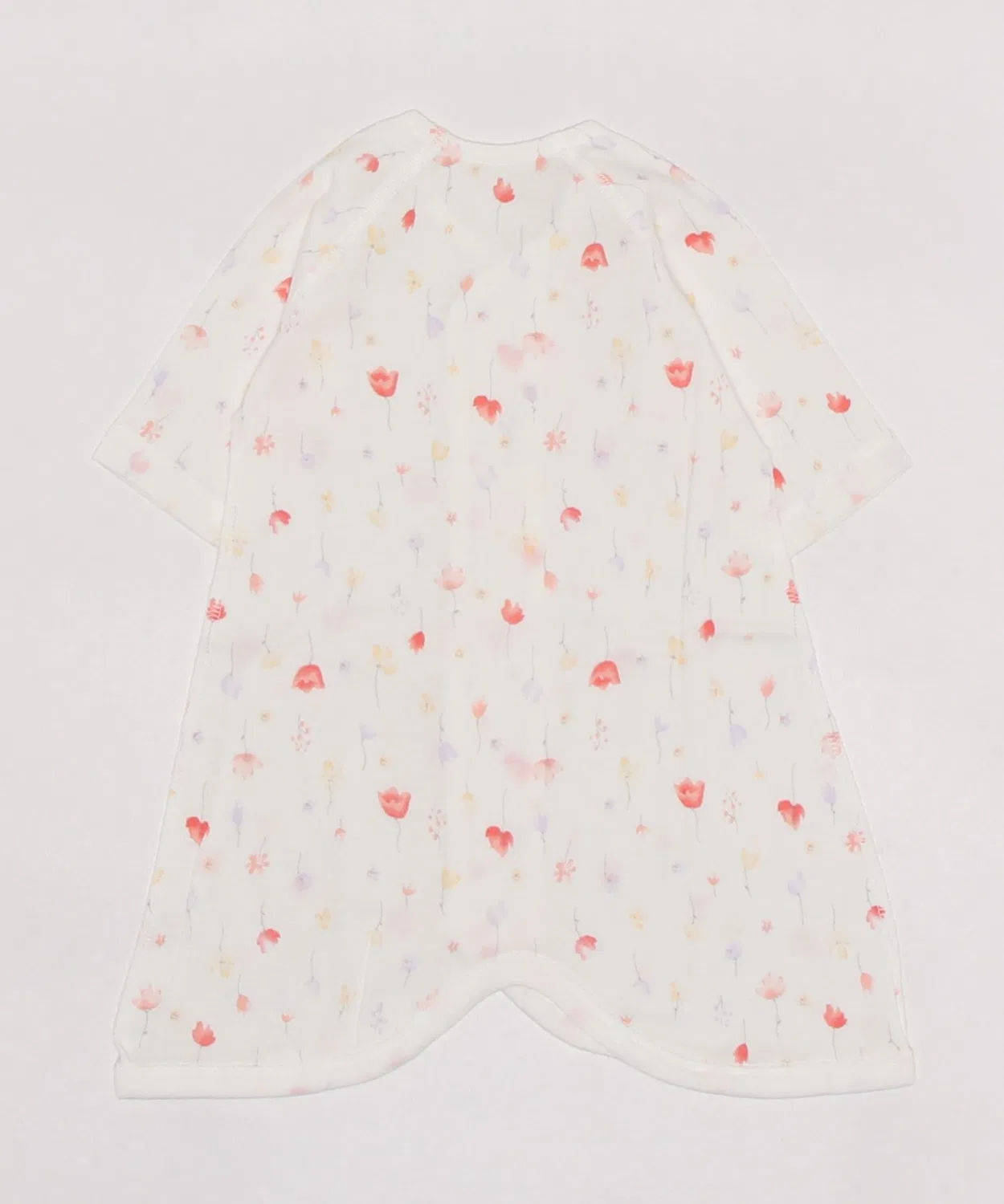 Детский комбинезон-боди хлопковый с цветочным принтом combimini, Off White — фото 4