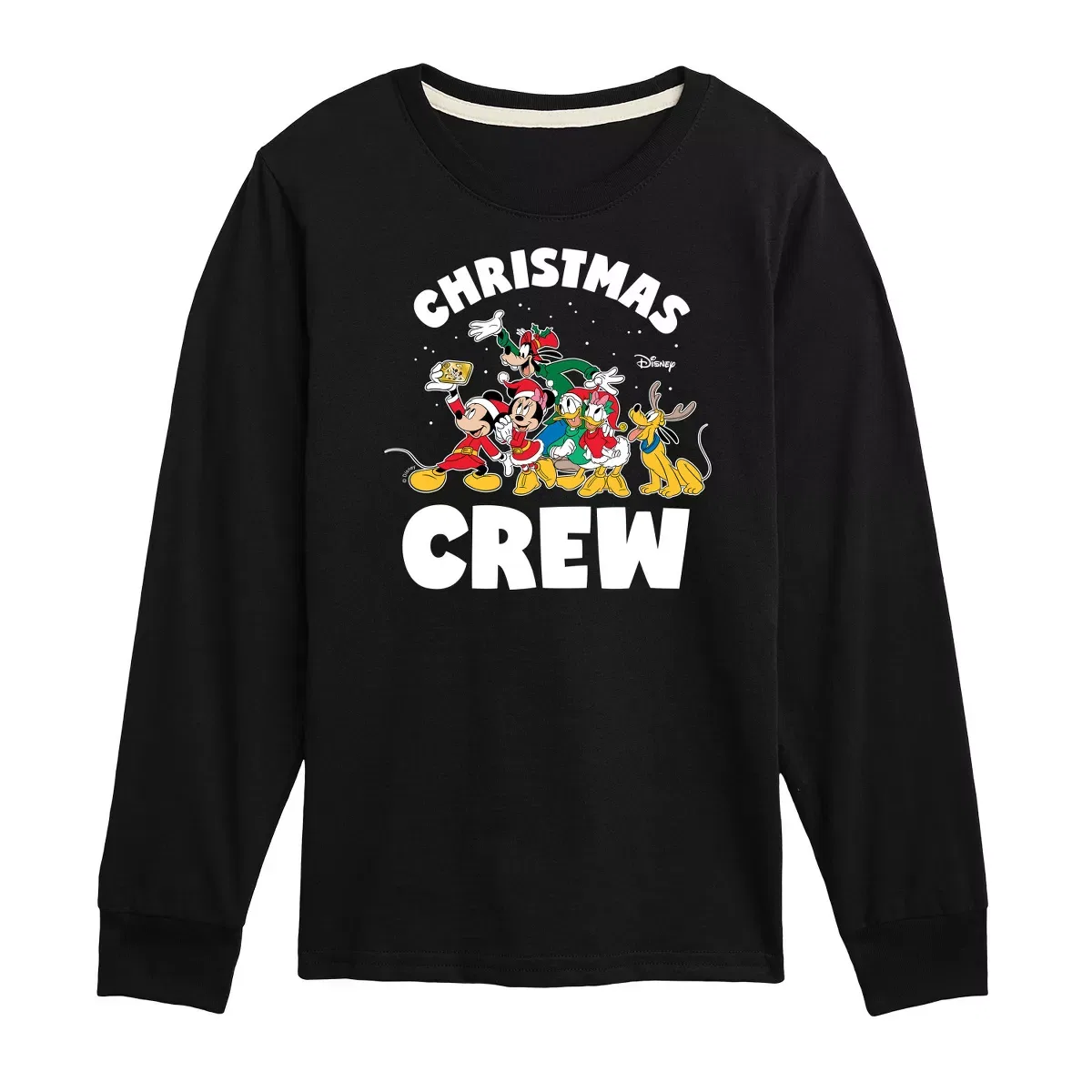 Детское лонгслив с принтом Mickey and Friends Christmas Crew Disney, Black