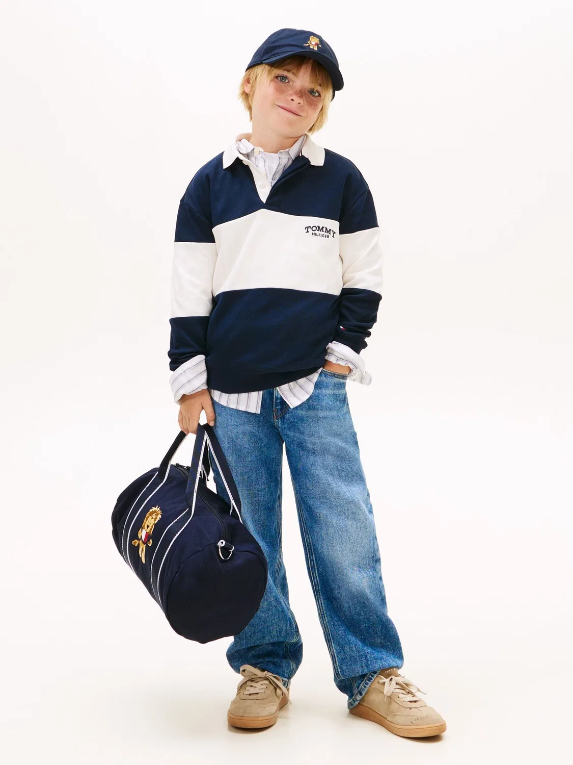 Джинсы карго свободного кроя Tommy Hilfiger, синие — фото 4