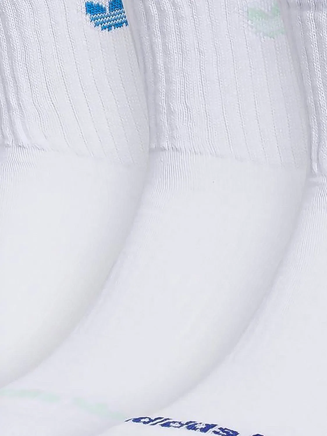 Носки Trefoil в рубчик Adidas, белый — фото 2