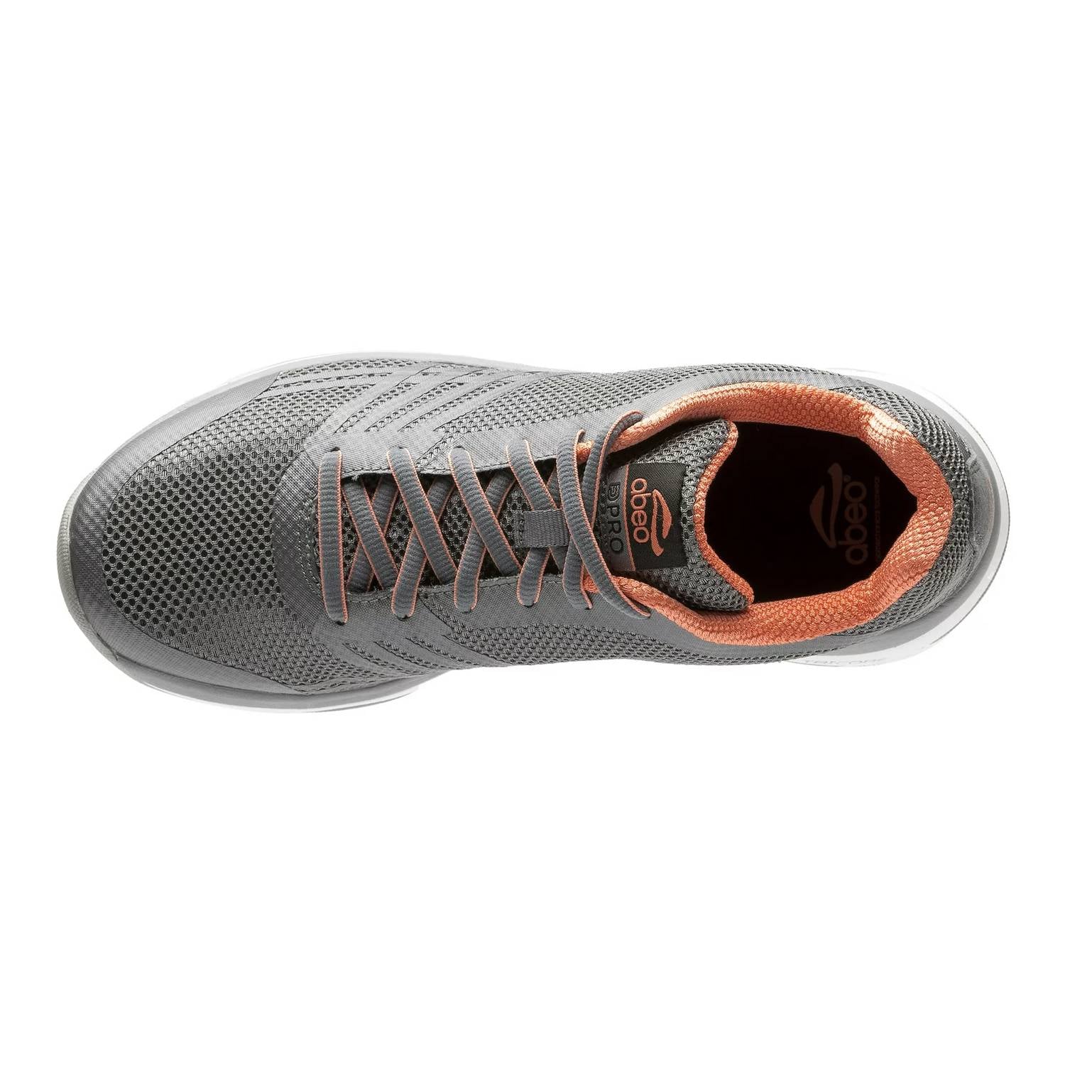 Кроссовки женские Abeo Diamond Running Shoes - Medium Wide In Dark Grey, Coral — фото 3