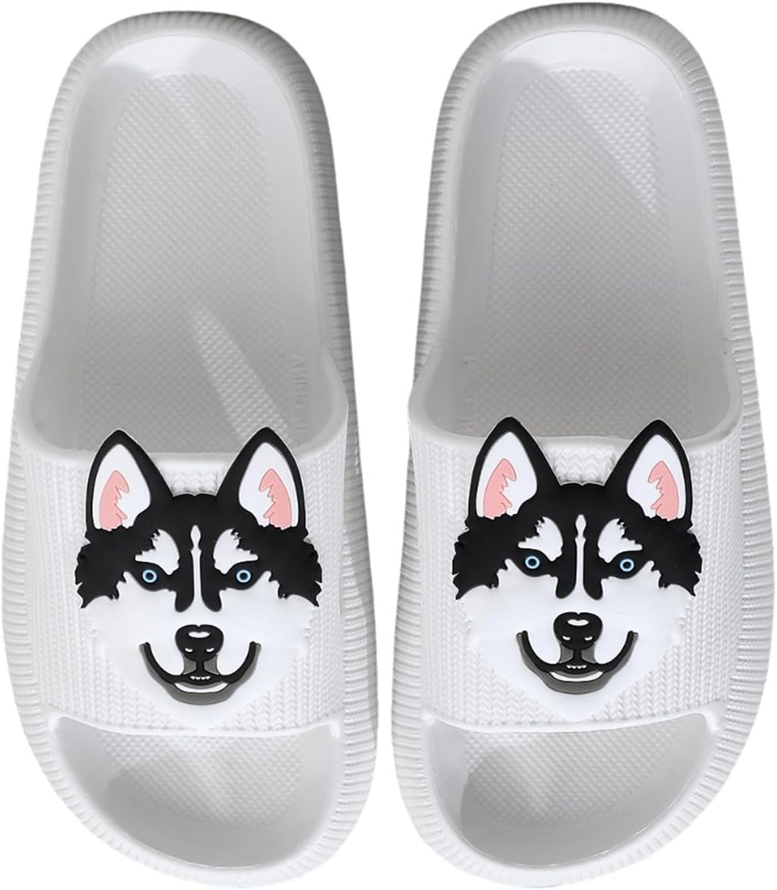 

Женские и мужские тапочки Cloud, шлепанцы для бассейна, душевые, пляжные сандалии, тапочки для ванной, с толстой подошвой, противоскользящие, удобные Nmhoo, Husky White