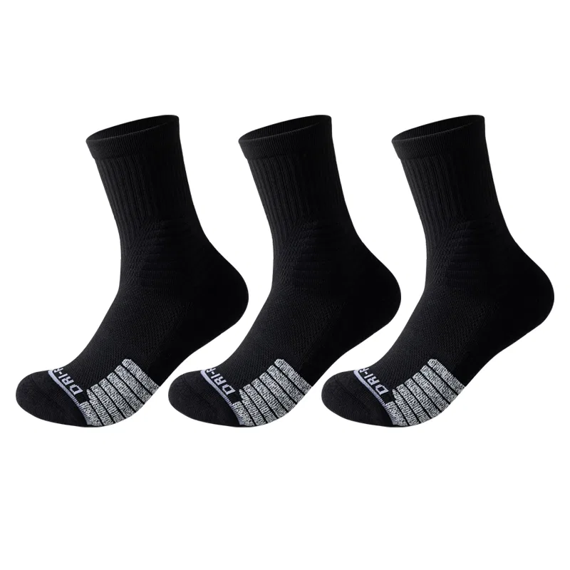 Детские баскетбольные носки в стиле преппи, Black Gray 3, Trend Party Series, MIIOW
