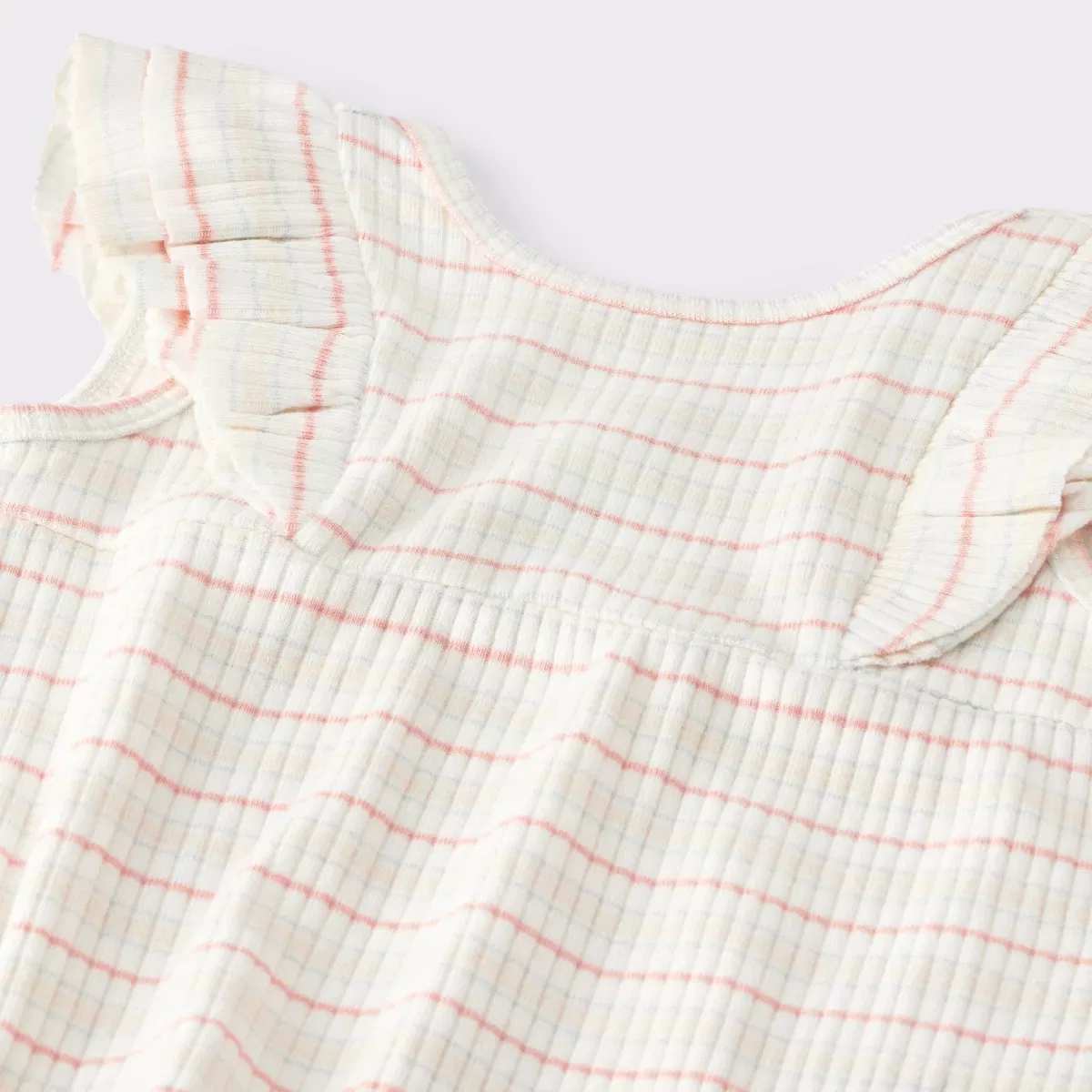 Детское боди-комбинезон с принтом Ruffle Tank Romper NEWBORN, Cream — фото 3
