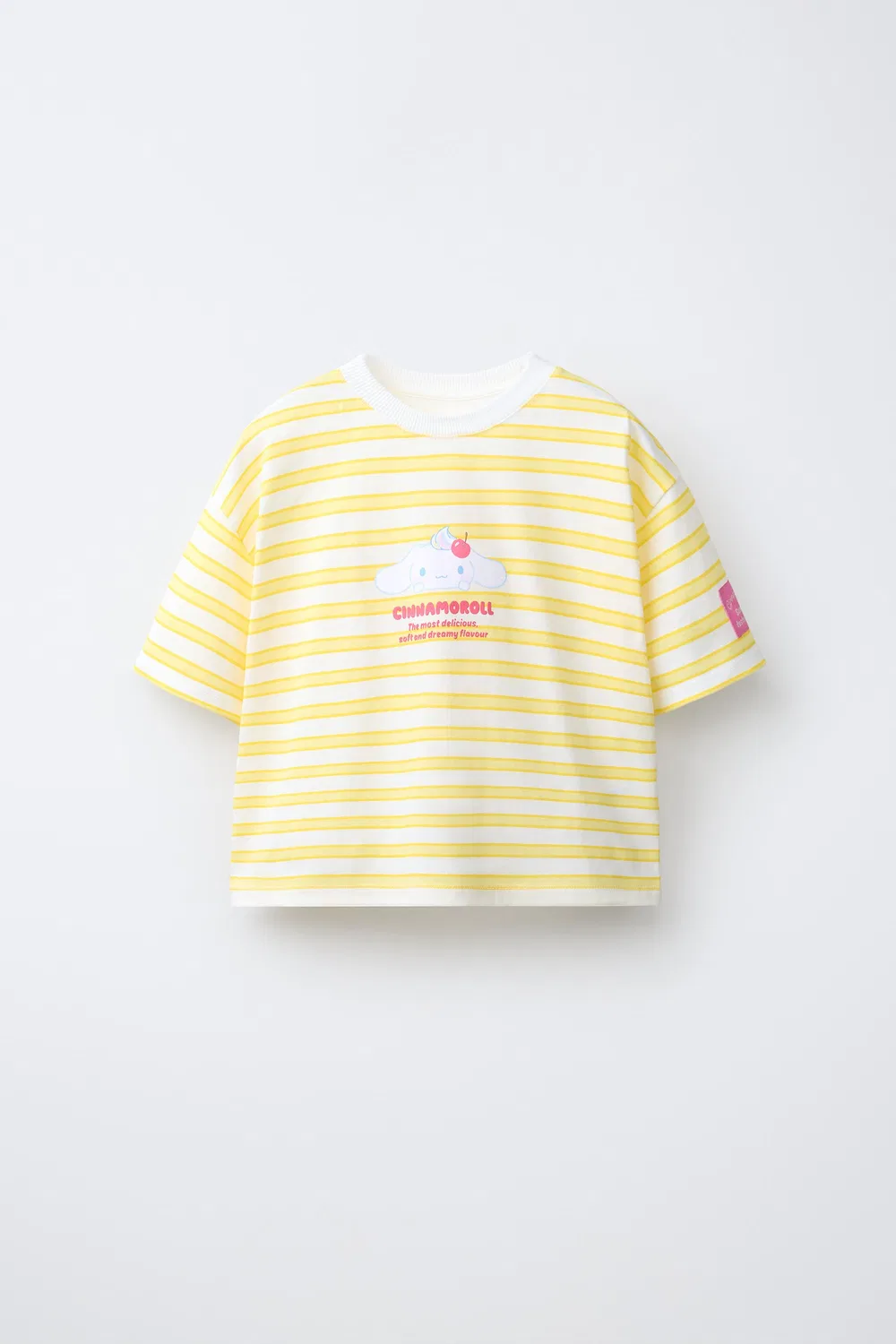 CINNAMOROLL SANRIO Полосатая футболка ZARA, Yellow