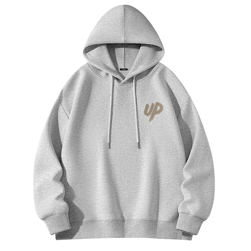 Худи детский с капюшоном утепленный MINISO, Heather Gray (B Up Chest Logo)