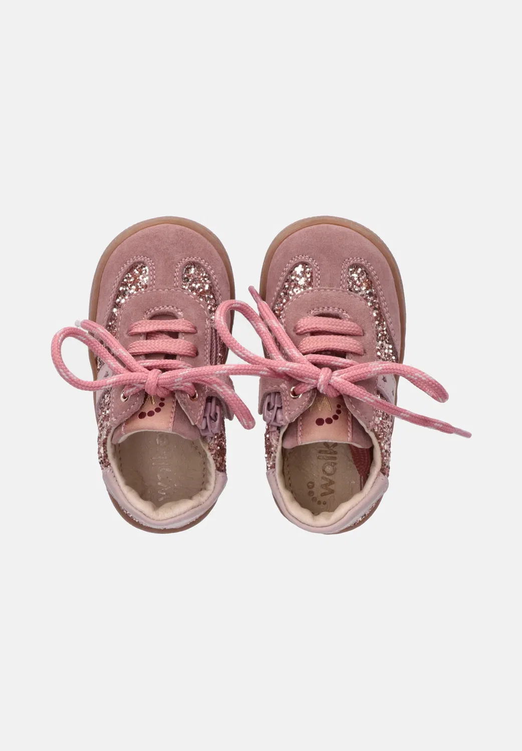Кроссовки da bambina с блестками - детская обувь Walkey, Rosa — фото 3