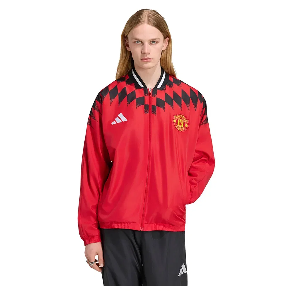 Мужской спортивный костюм с молнией Manchester United Stadium Adidas, Red