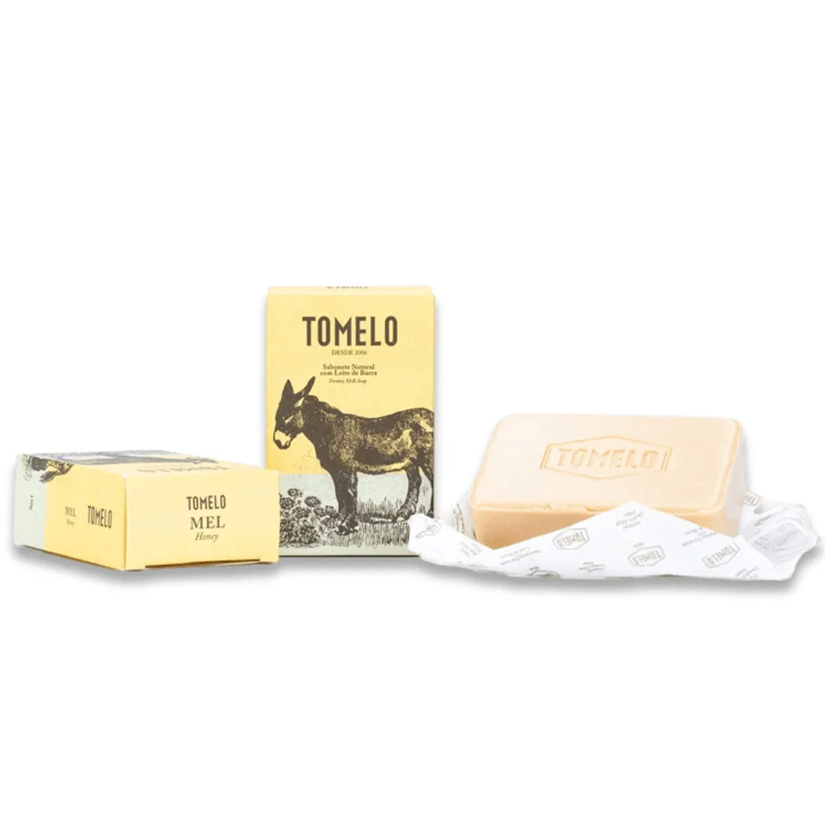 Натуральное мыло с молоком ослицы и ароматом меда TOMELO, 150 г