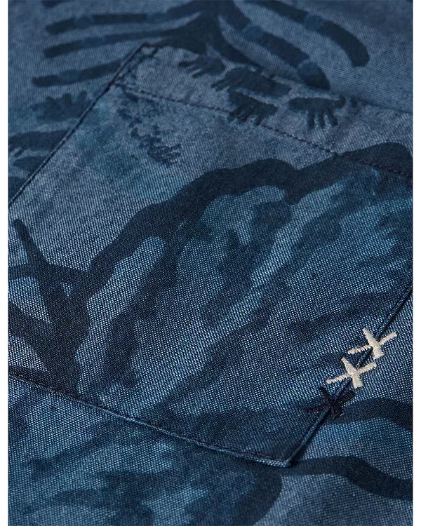 Детская рубашка для мальчиков с принтом Scotch & Soda, темно-синий — фото 3