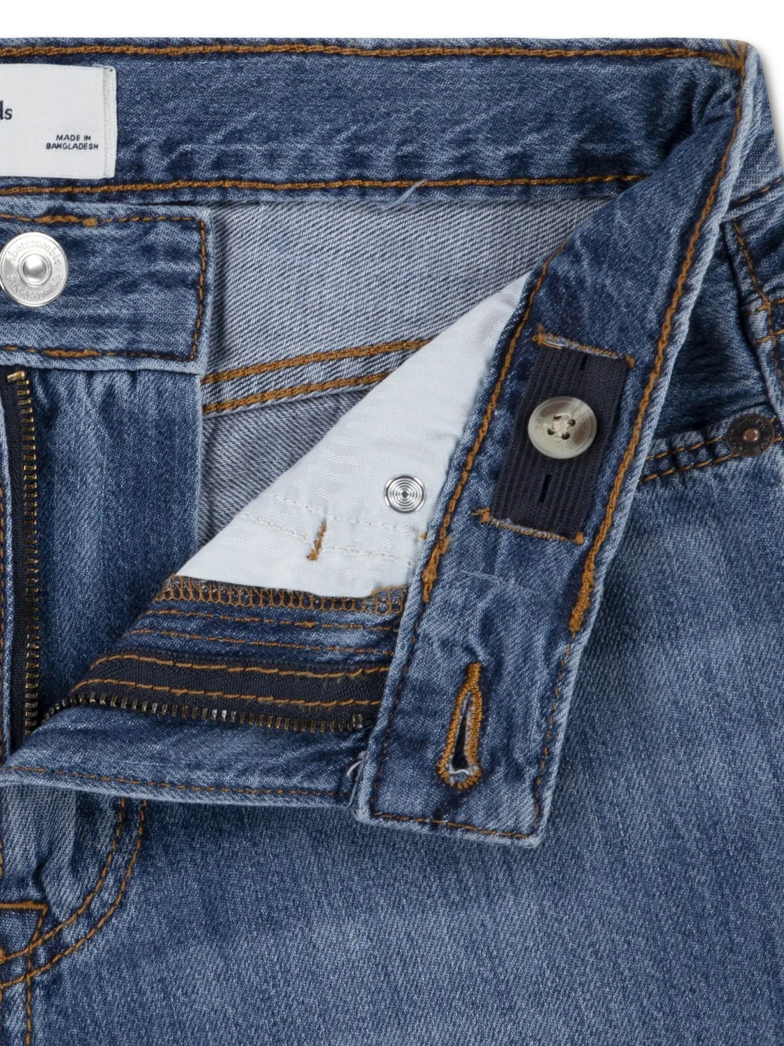 Шорты джинсовые мешковатые Abercrombie & Fitch, Light Blue — фото 3