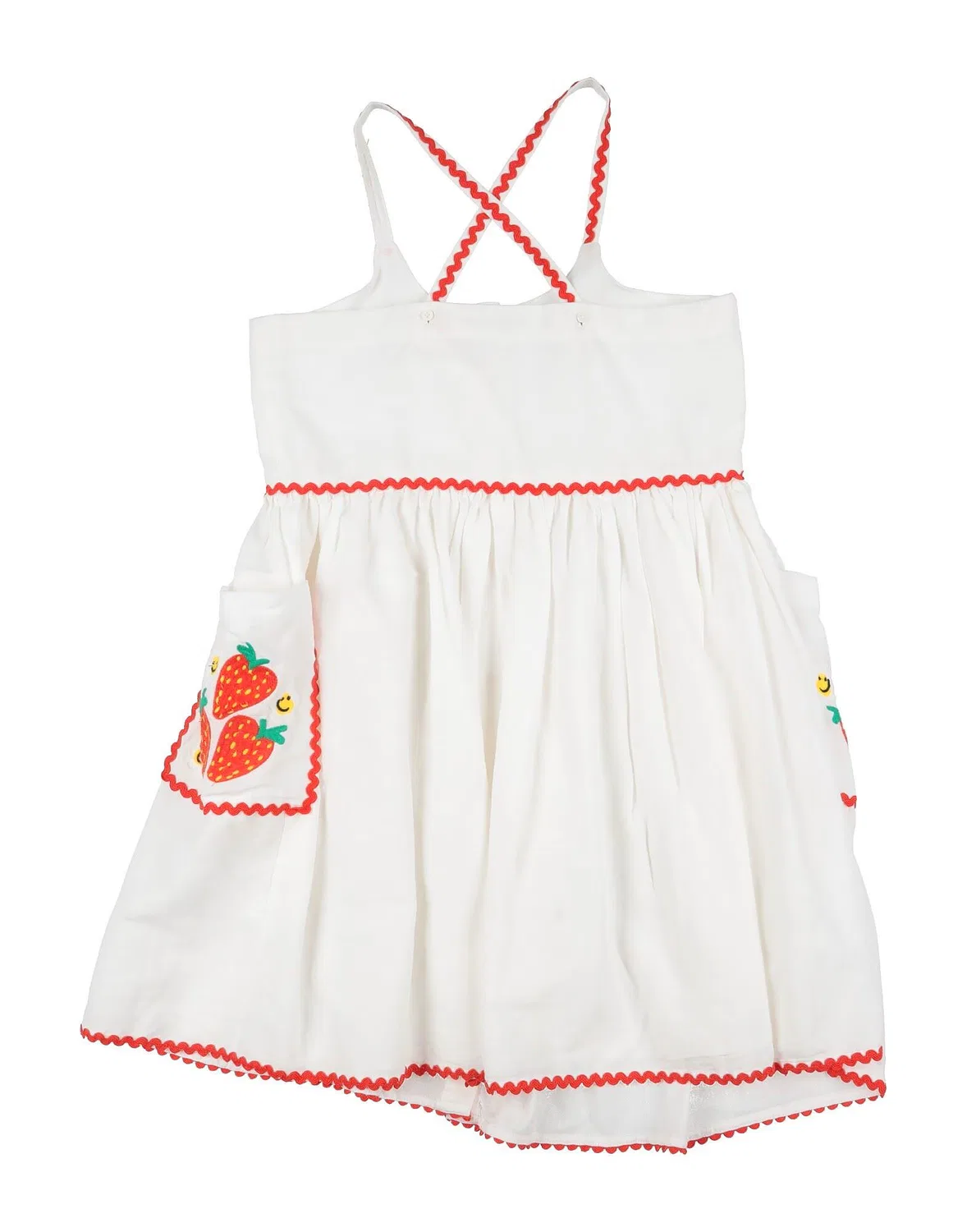 Детское платье для девочек с вышивкой Stella Mccartney Kids, белый — фото 2