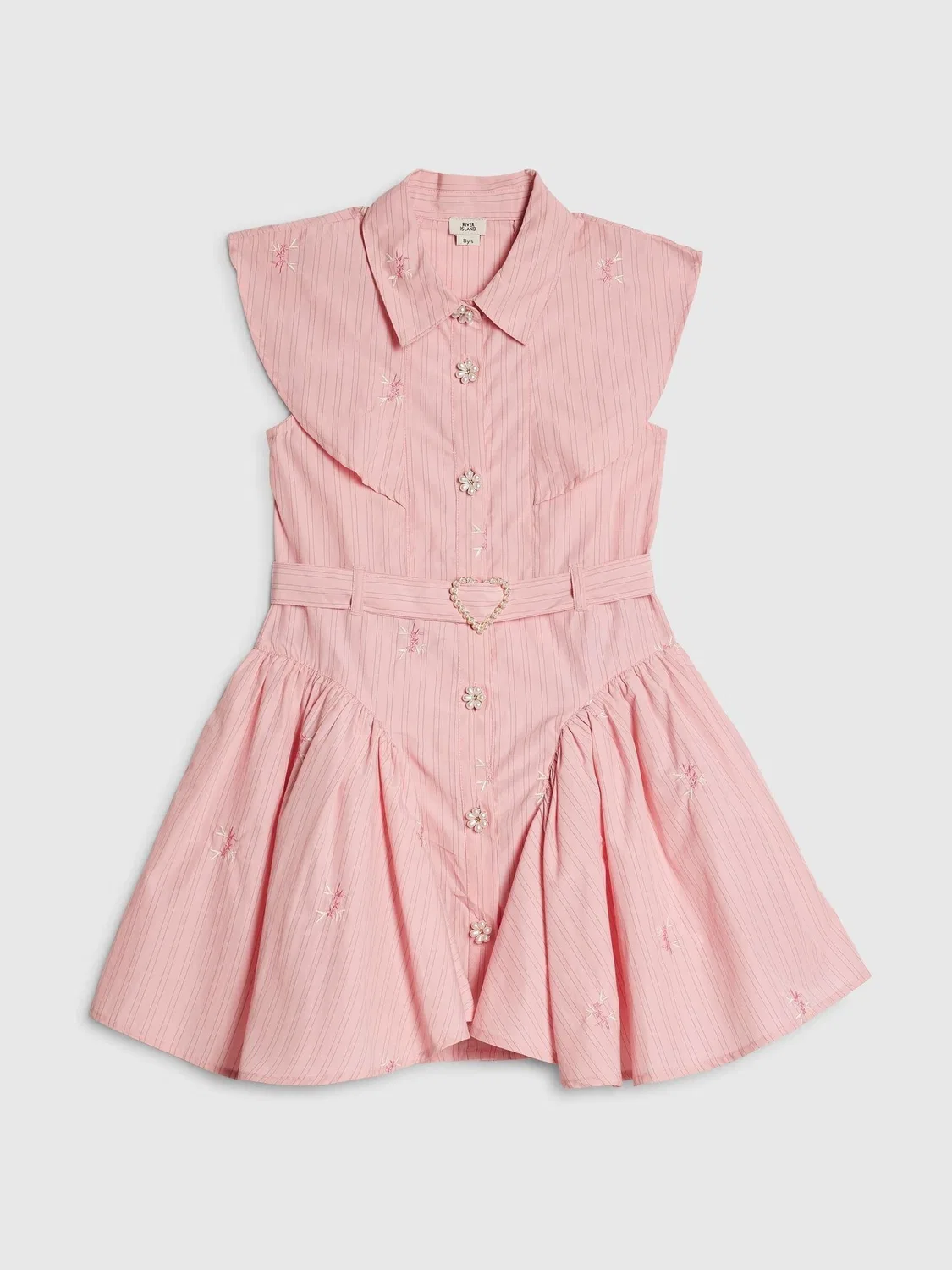 Платье для девочек с полосками, Prom Dress River Island, розовый — фото 3
