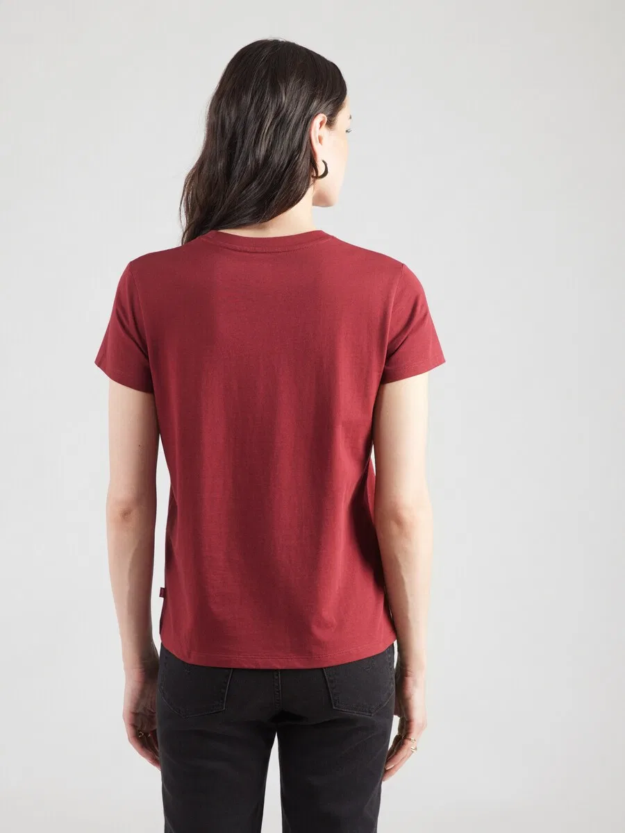 Футболка LEVI'S THE PERFECT темно-красного цвета — фото 4
