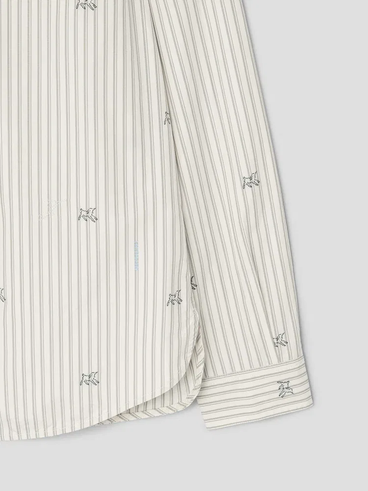 Рубашка с жаккардовым узором La Chemise Simon Ml JACQUEMUS, Silver — фото 4