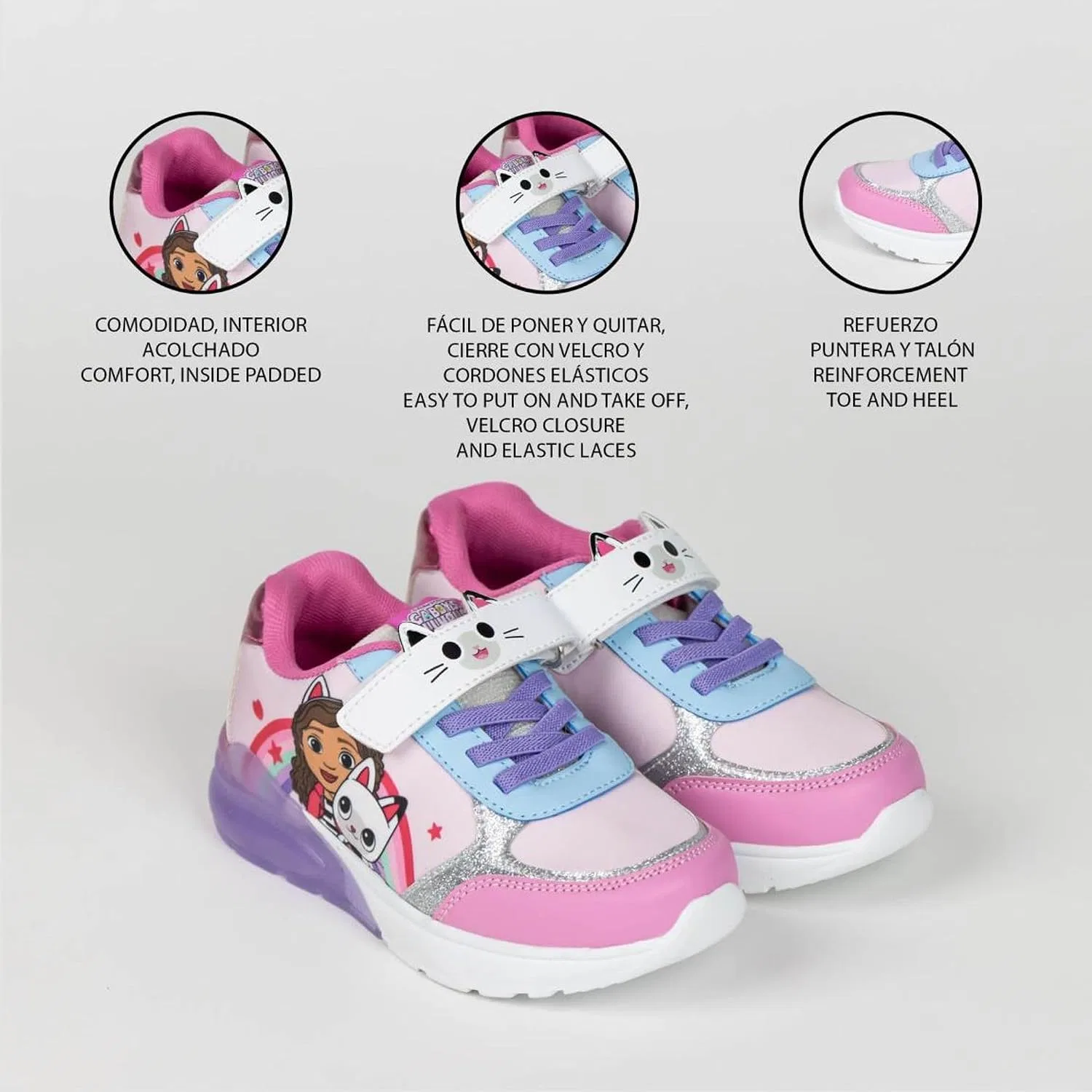 Детские кроссовки для девочек Flat Sneaker CERDÁ LIFE'S LITTLE MOMENTS, Pink — фото 4