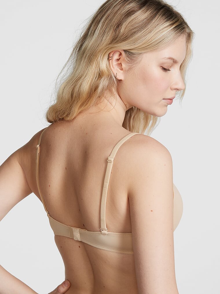 Бюстгальтер Victoria's Secret Pink Wear Everywhere Wireless Push-up, светло-бежевый — фото 3
