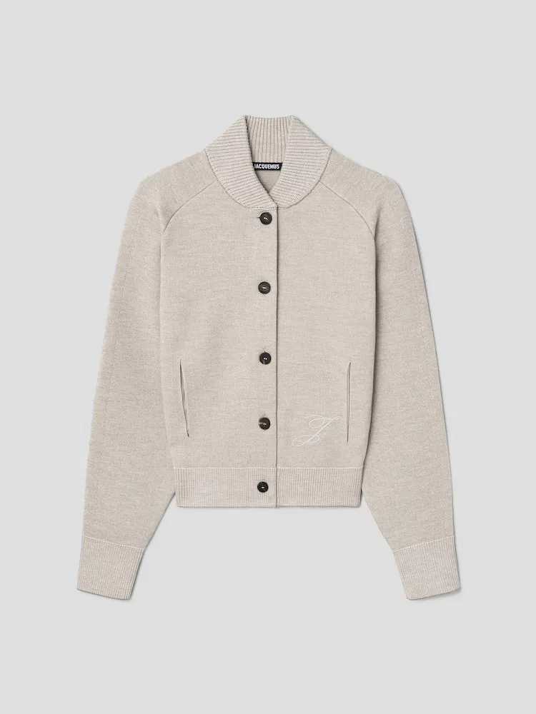 Кардиган из шерсти, модель Le Cardigan Lavande JACQUEMUS, Greige