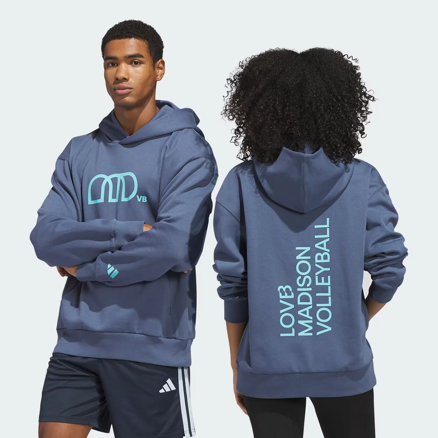 Детское худи свободного кроя LOVB Madison Graphics Adidas Sportswear, Preloved Ink