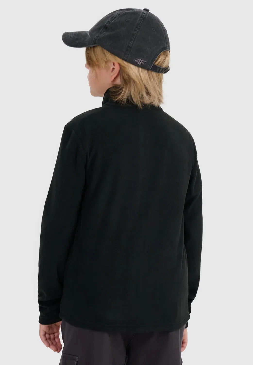 Polar slim ze stójką chłopięcy - флисовая куртка 4F, Deep Black — фото 3