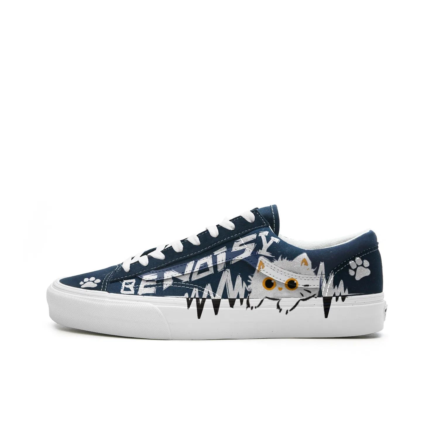 Детские кеды Vans Style 36 с принтом, синие/белые