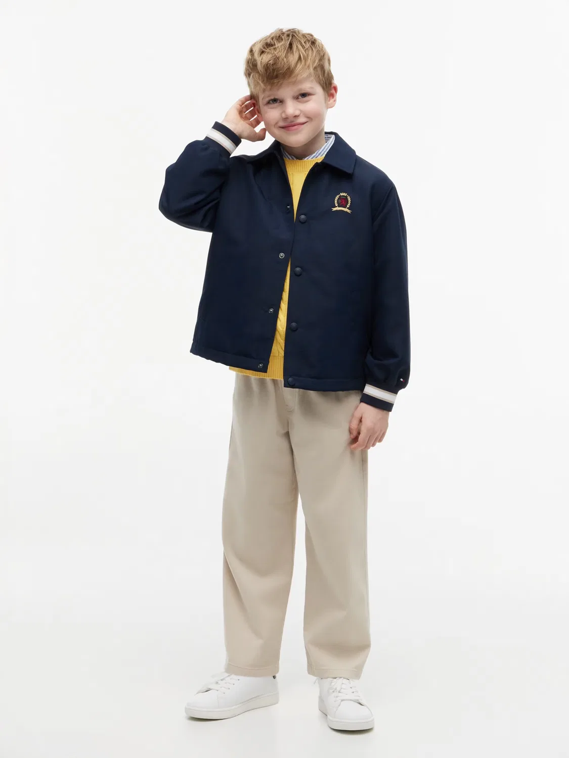Куртка Tommy Hilfiger межсезонья, темно-синяя — фото 4