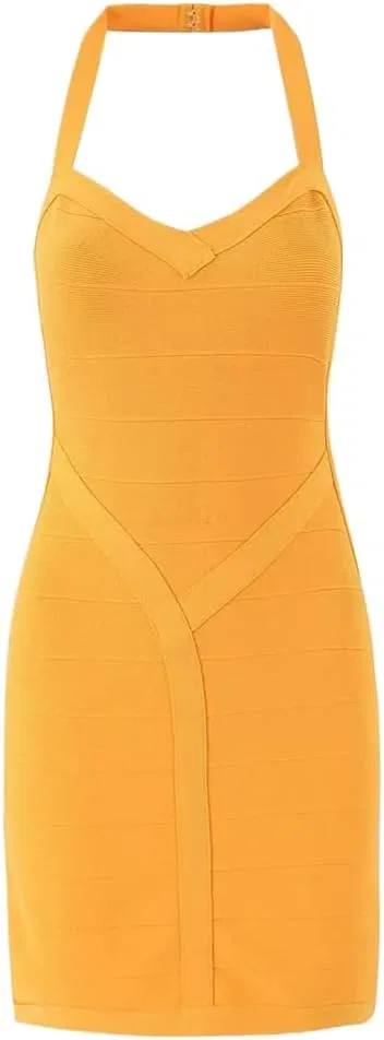 Женское мини-платье с запахом Bodycon Orange