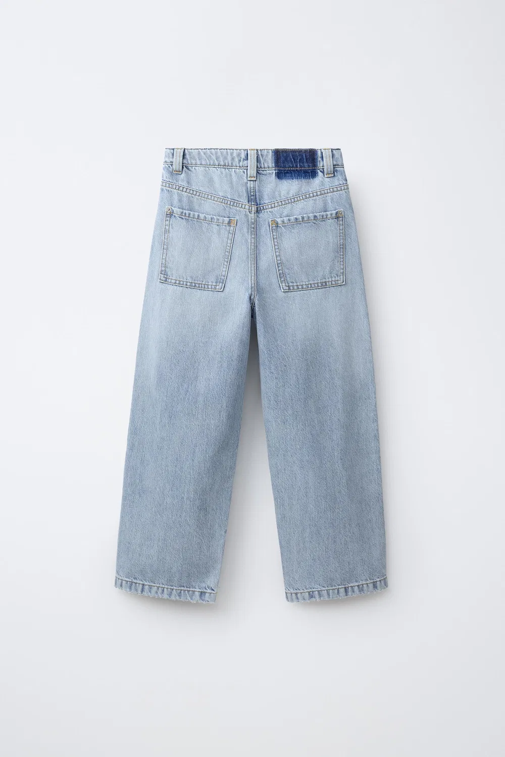 Свободные джинсы с нашивками ZARA, Blue — фото 2
